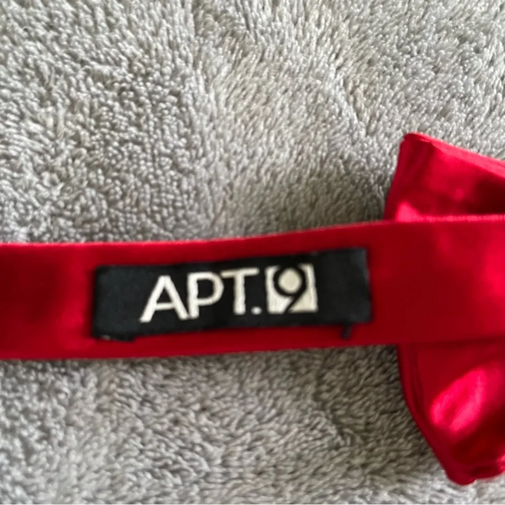 Red Satin Bow Tie Mens Adjustable Formal Bowtie Apt 9 Pre-tied